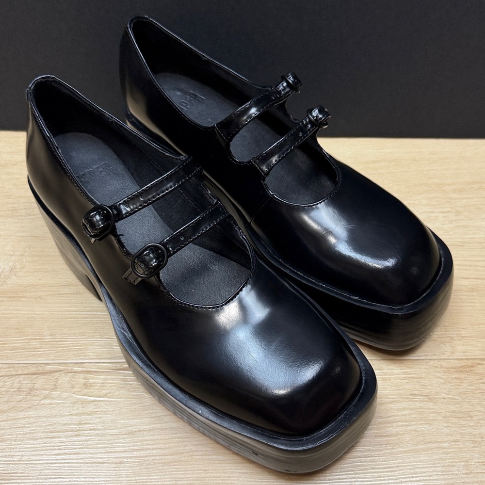 Camper Black Double-Strap Platform Mary Jane Shoes - Picture 5 of 11